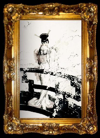 framed  Louis Lcart Madame Butterfly 2, ta009-2